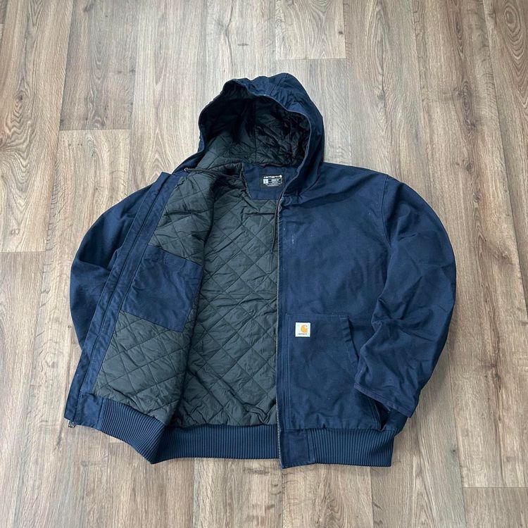 Carhartt Navy Blue Hooded Utility Jacket image 5